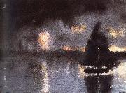 Winslow Homer Higurashi in sailing oil painting reproduction
